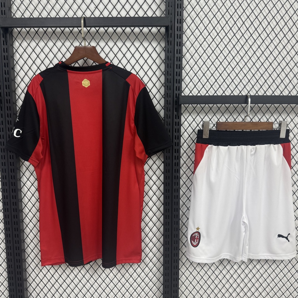 26-27 AC Milan Home Soccer Jersey Kids Kit
