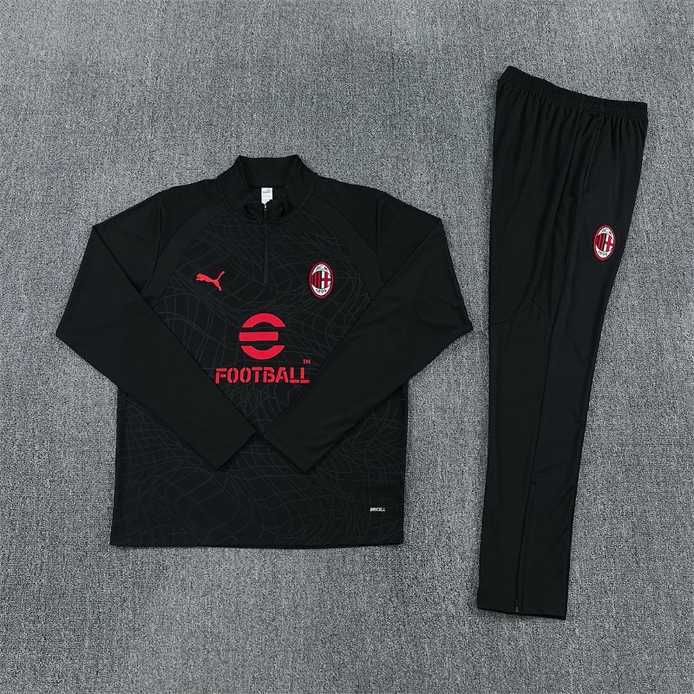 26-27 AC Milan Training Tracksuit Kit(Jacket+Pants) Black