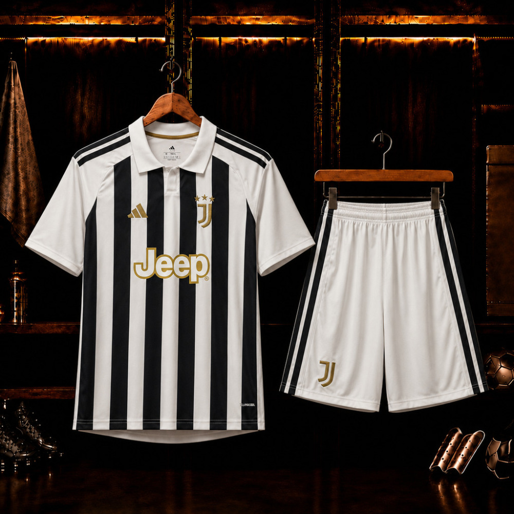26-27 Juventus Home Soccer Kids Kit Jersey+Shorts