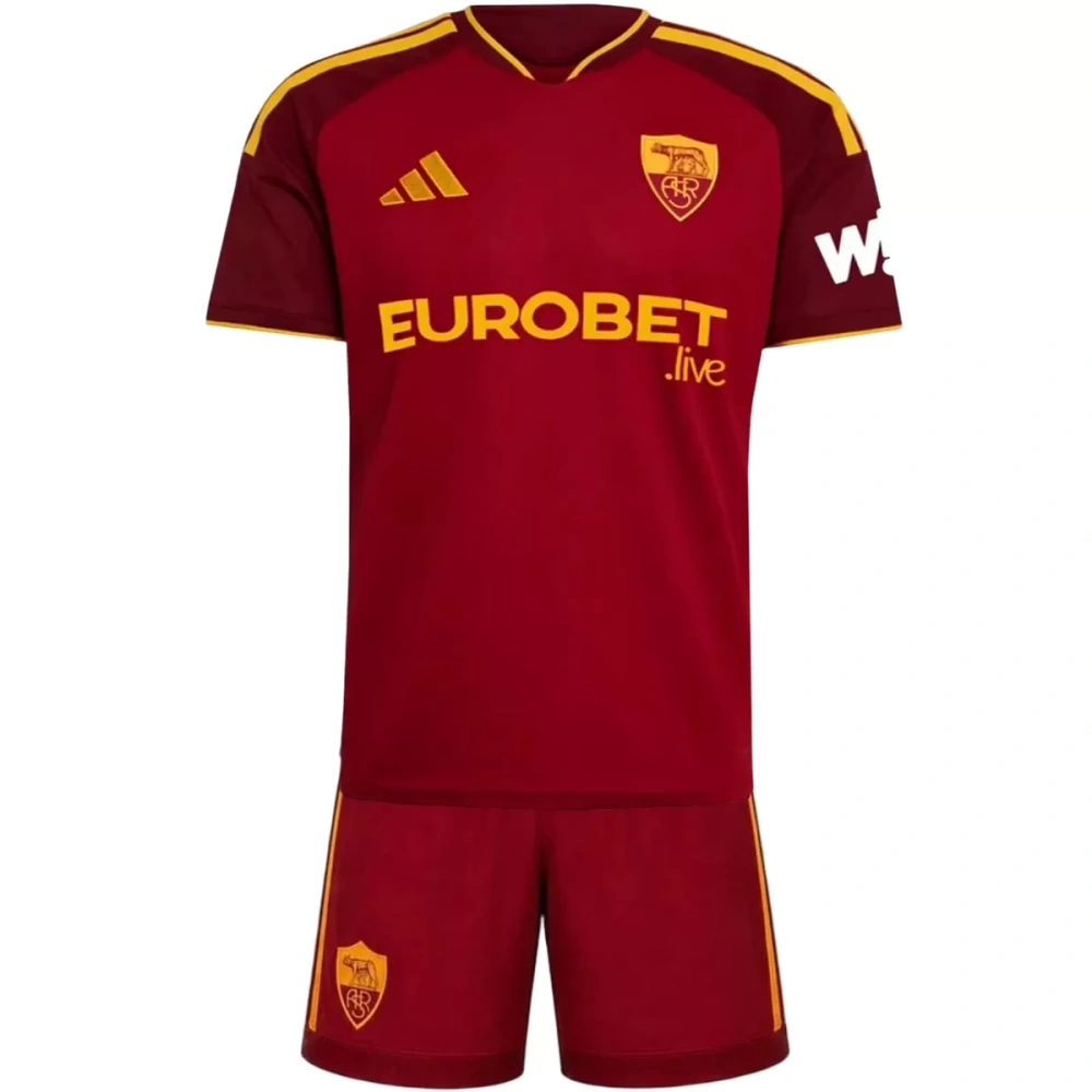 26-27 AS Roma Home Soccer Kids Kit