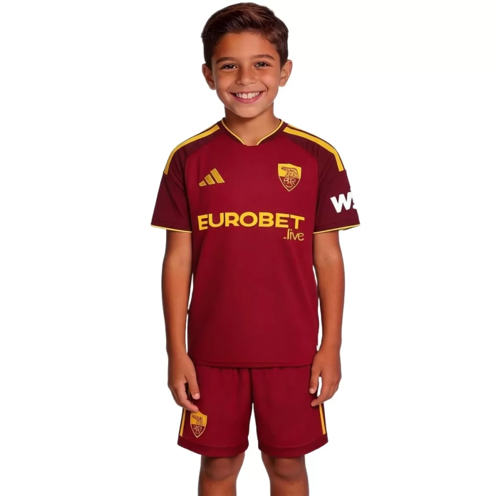 26-27 AS Roma Home Soccer Kids Kit