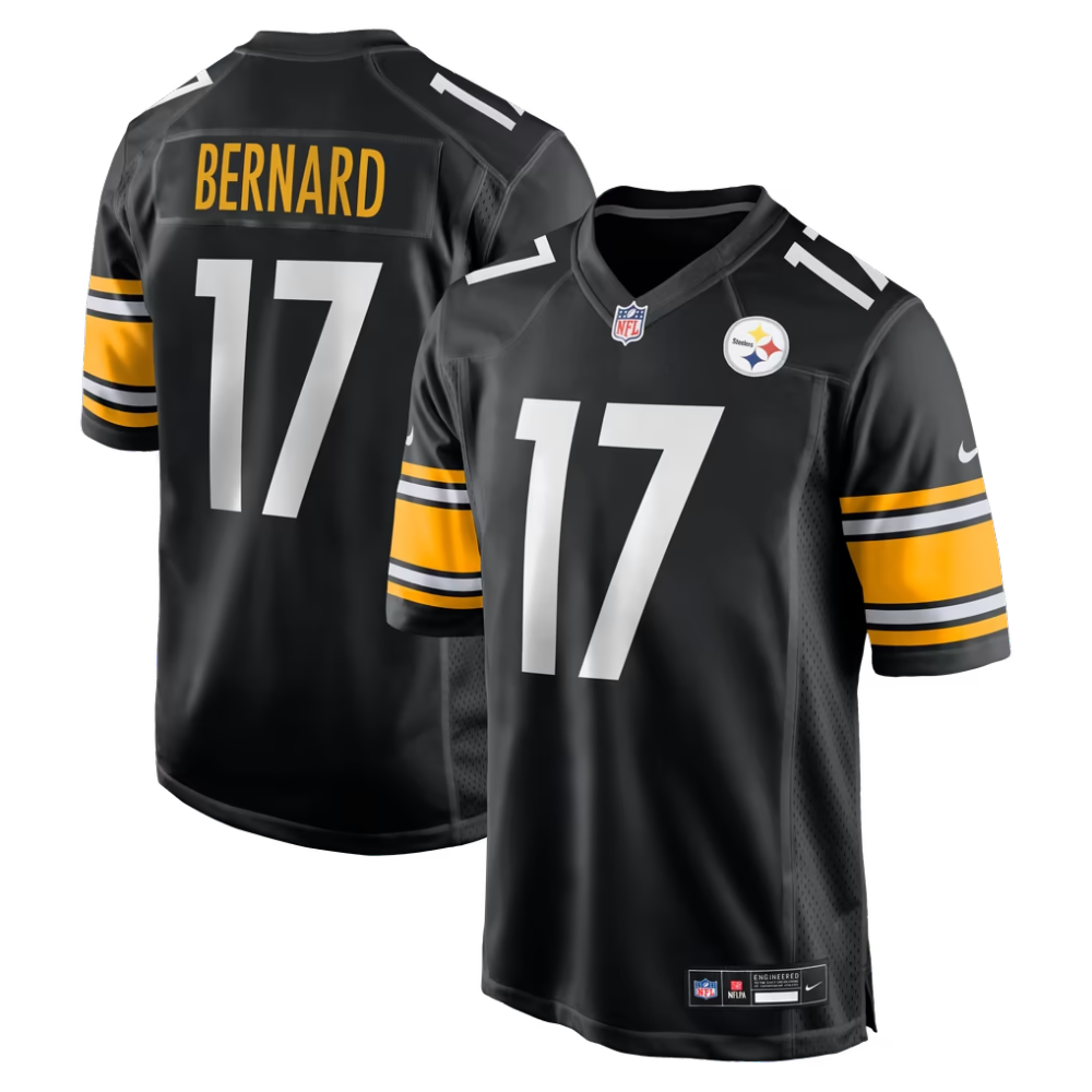 Men's Pittsburgh Steelers Germie Bernard Nike Black Game Jersey Select a si