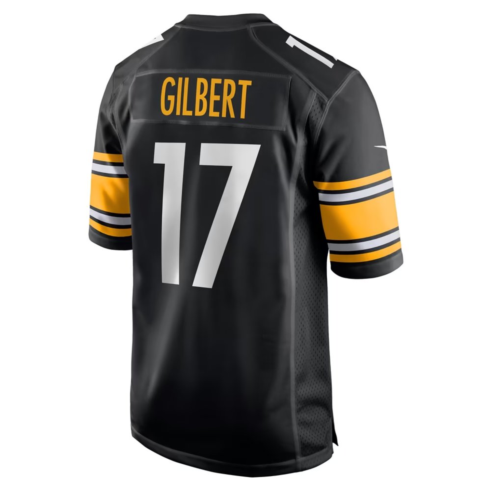 Men's Pittsburgh Steelers Mark Gilbert Nike Black Game Jersey