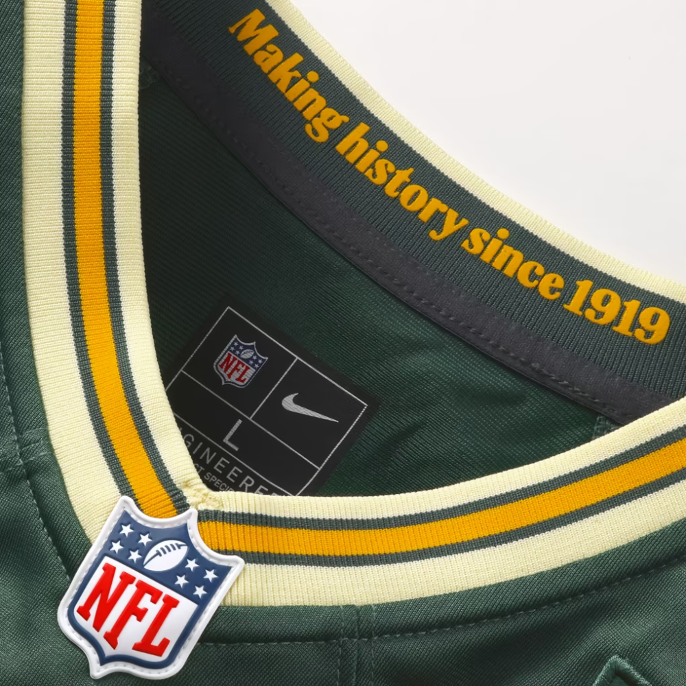 Men's Green Bay Packers Jordan Love Nike Green 2026 Rivalries Collection Game Jersey