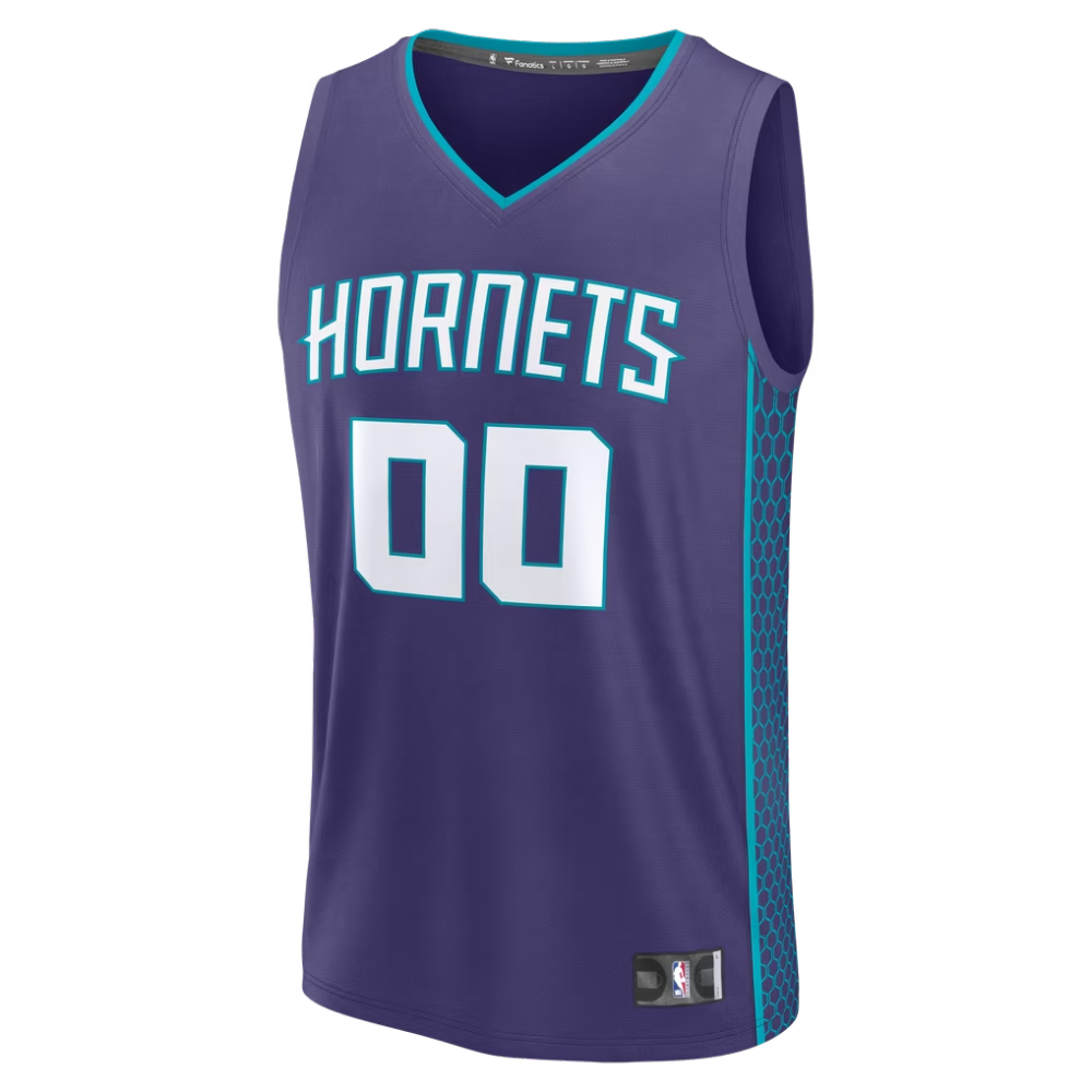 Men's Charlotte Hornets Fanatics Purple Fast Break Custom Jersey - Icon Edition