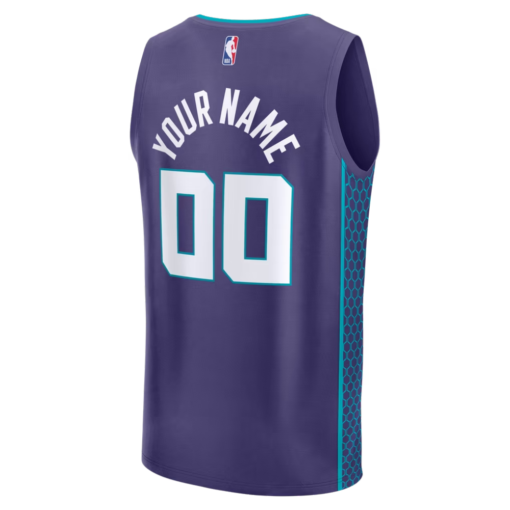 Men's Charlotte Hornets Fanatics Purple Fast Break Custom Jersey - Icon Edition