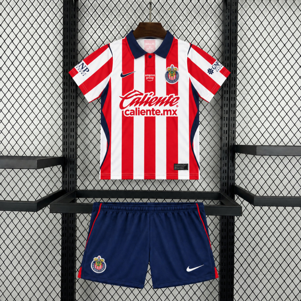 26-27 Chivas Home Soccer Kids Kit