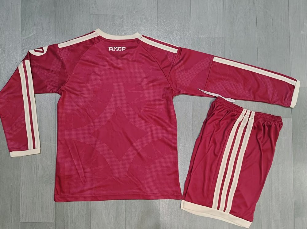 26-27 Real Madrid Third Away Soccer Kids Kit Long Sleeve
