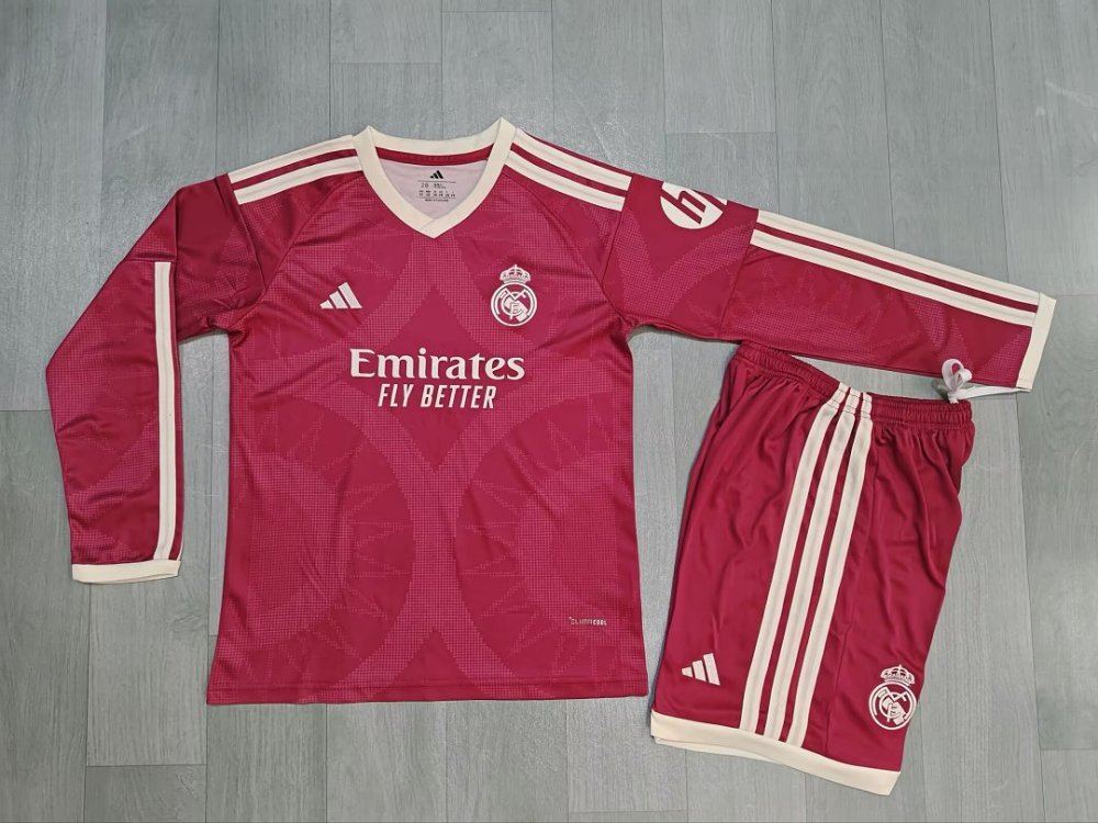 26-27 Real Madrid Third Away Soccer Kids Kit Long Sleeve