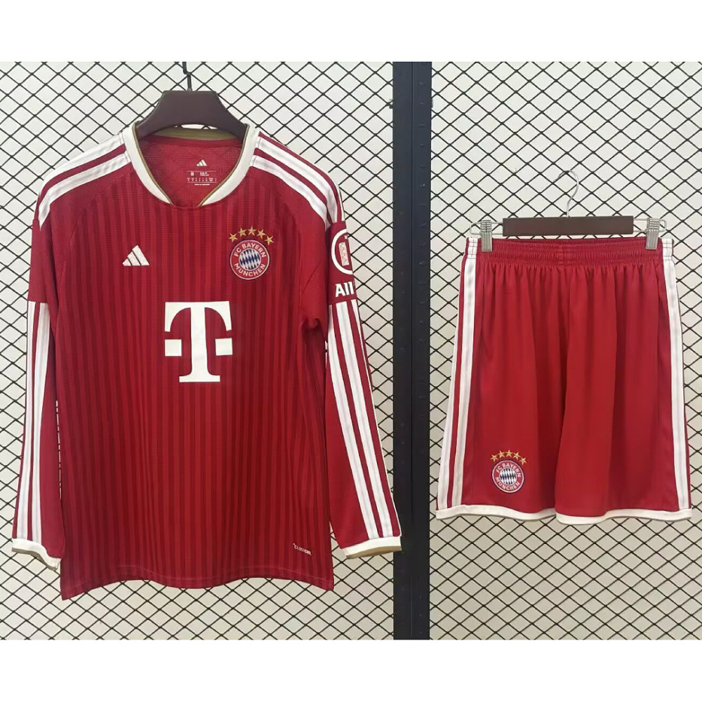 26-27 Bayern Munich Home Football Kids Kit Long Sleeve