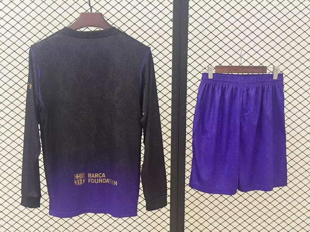 26-27 Barcelona Away Kids Kit Long Sleeve