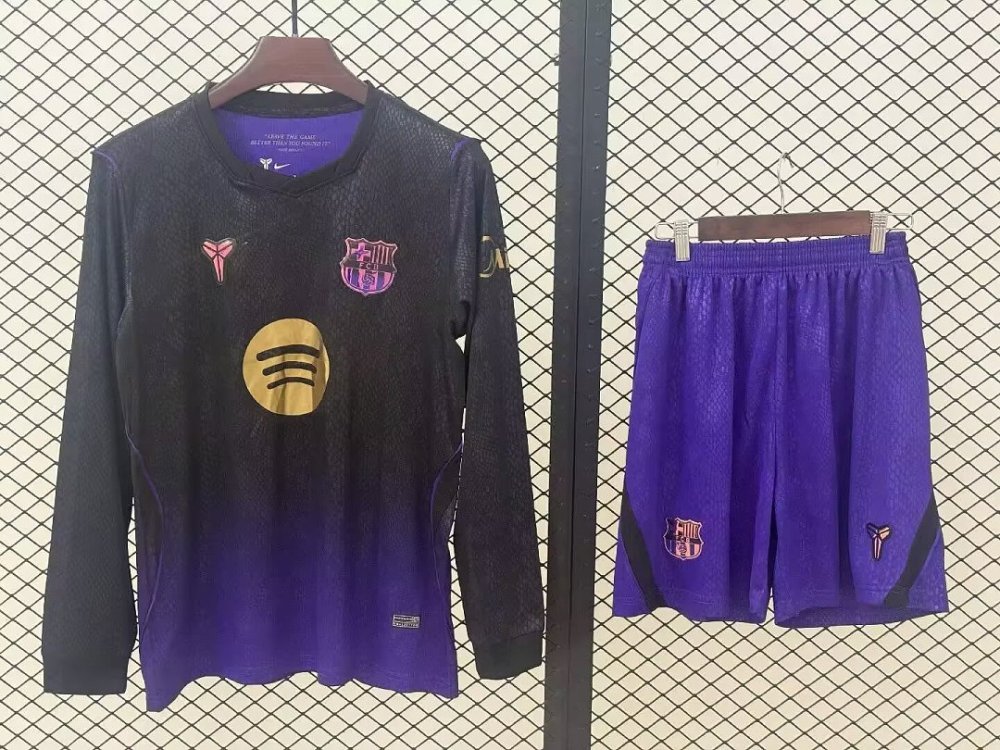 26-27 Barcelona Away Kids Kit Long Sleeve