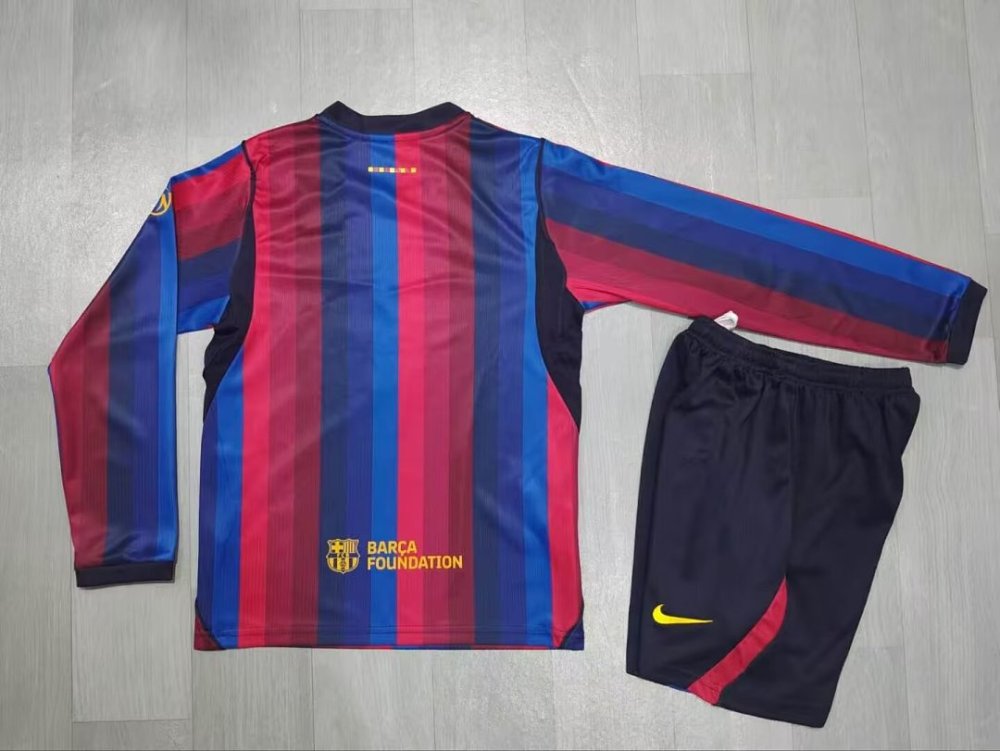 26-27 Barcelona Home Kids Kit Long Sleeve