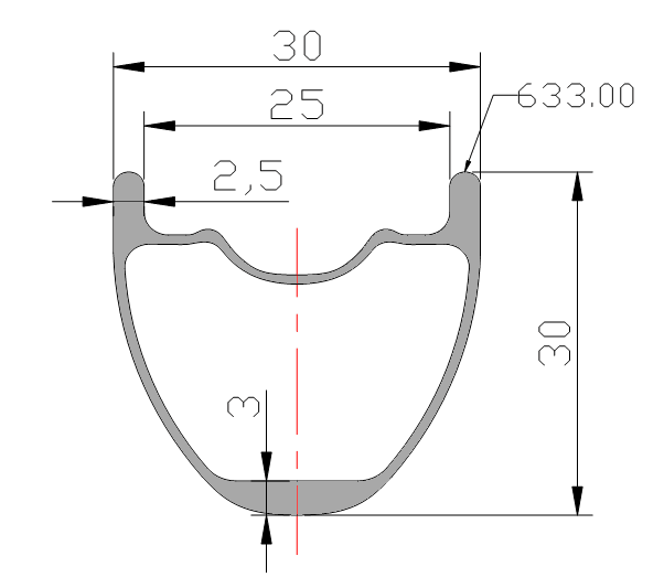 BR30S30 Carbon MTB Rims 30mm 29er