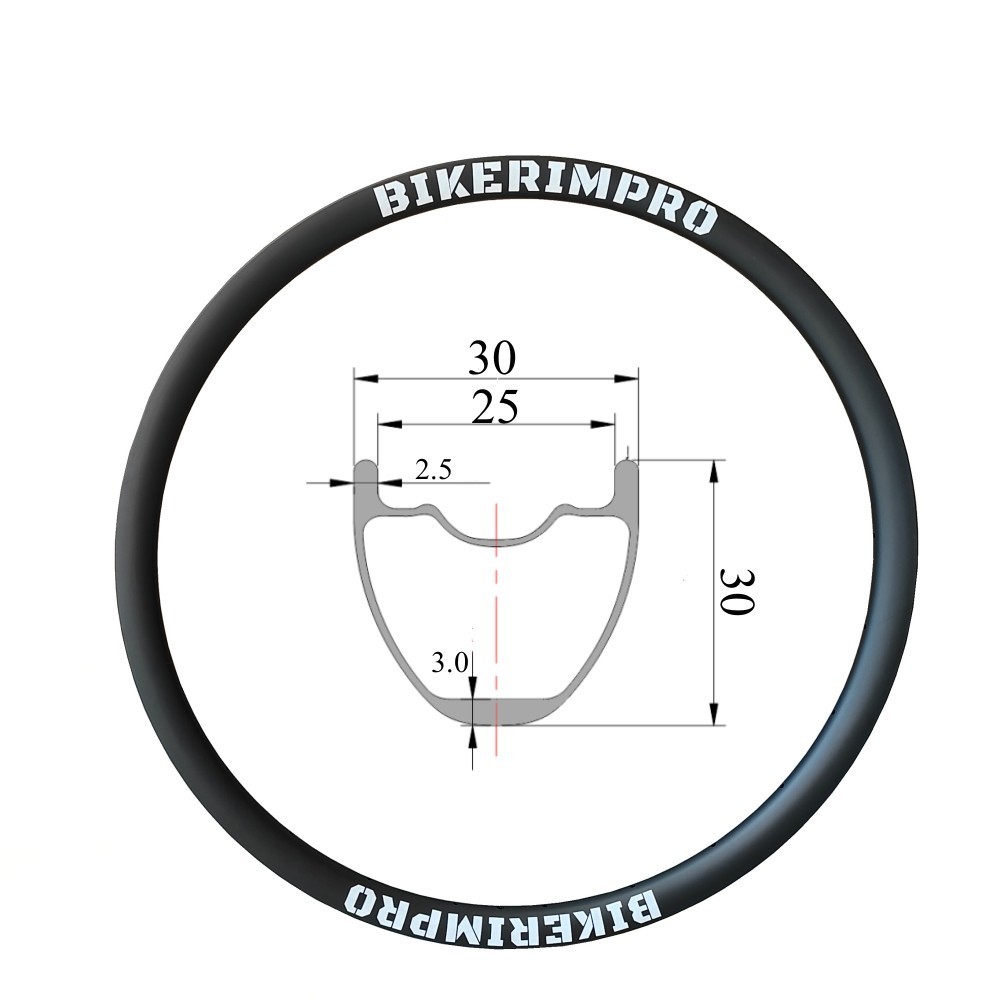 BIKERIMPRO 29er Carbon MTB Rims 30mm width 