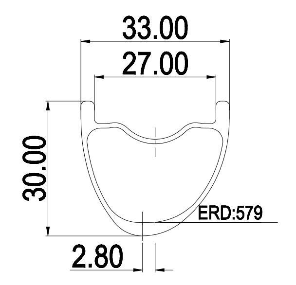 BR33A30 29er Carbon MTB Rims W33mm/ D30mm