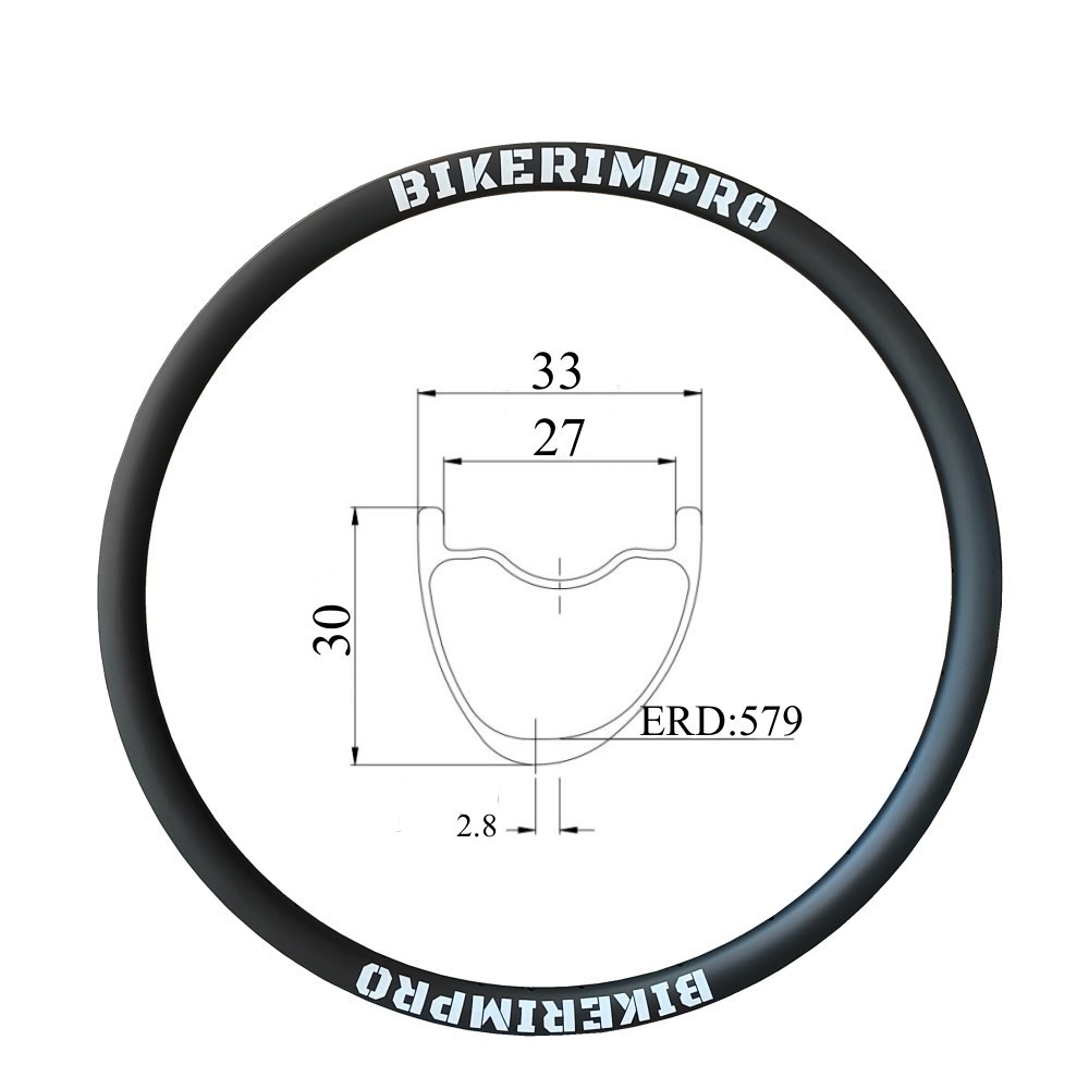 BR33A30   29er Carbon MTB Rims 33mm width 30mm depth