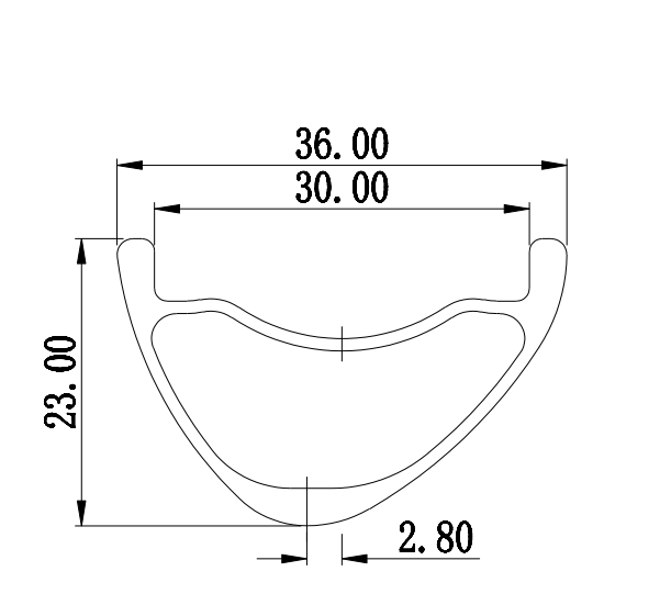 BR36A23  29er Carbon MTB Rims W36mm/ D23mm