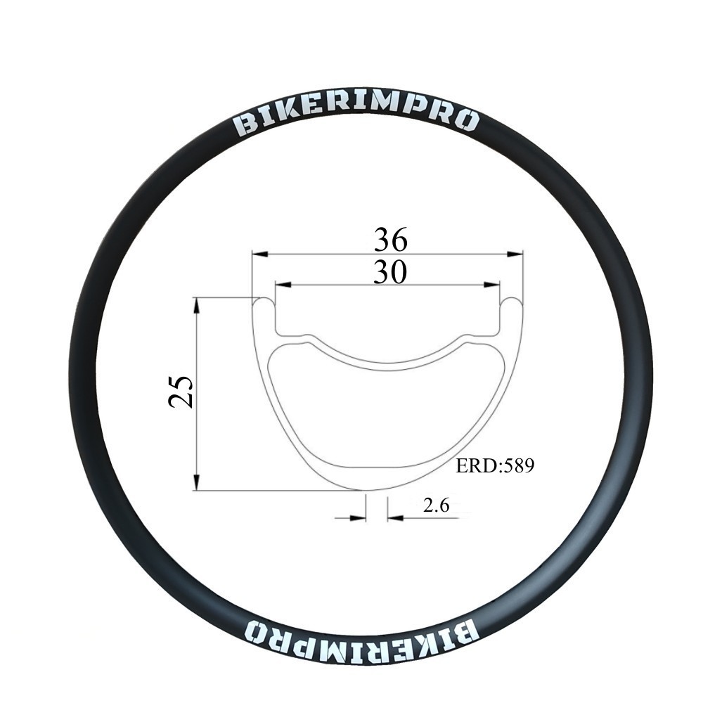 BR36A25  29er Carbon MTB Rims 36mm width 25mm depth asymmetric