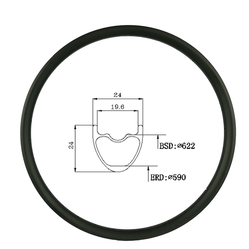 29er Carbon MTB Rim Width 24mm Depth 24mm Tubeless Ultralight