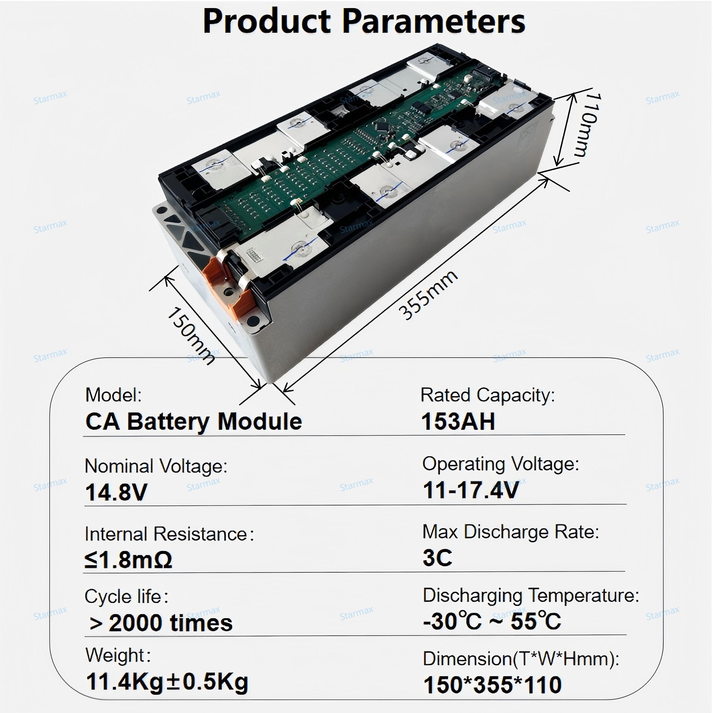 Starmax Catl 4S1P 14.8V 153Ah VDA355 EV Nmc Battery Modules 3.7V Nmc Battery Cell Module Battery for Nissan Leaf,Llithium Ion Battery Manufacturers from China