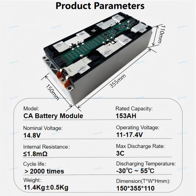 Starmax Catl 4S1P 14.8V 153Ah VDA355 EV Nmc Battery Modules 3.7V Nmc Battery Cell Module Battery for Nissan Leaf,Llithium Ion Battery Manufacturers from China