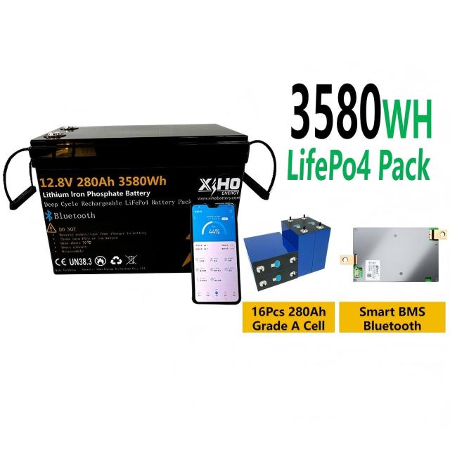 3Kwh Lithium Battery Pack 12.8V 280Ah Lifepo4 Batteries Pack For Solar Energy Storage Systems,Llithium Ion Battery Manufacturers from China