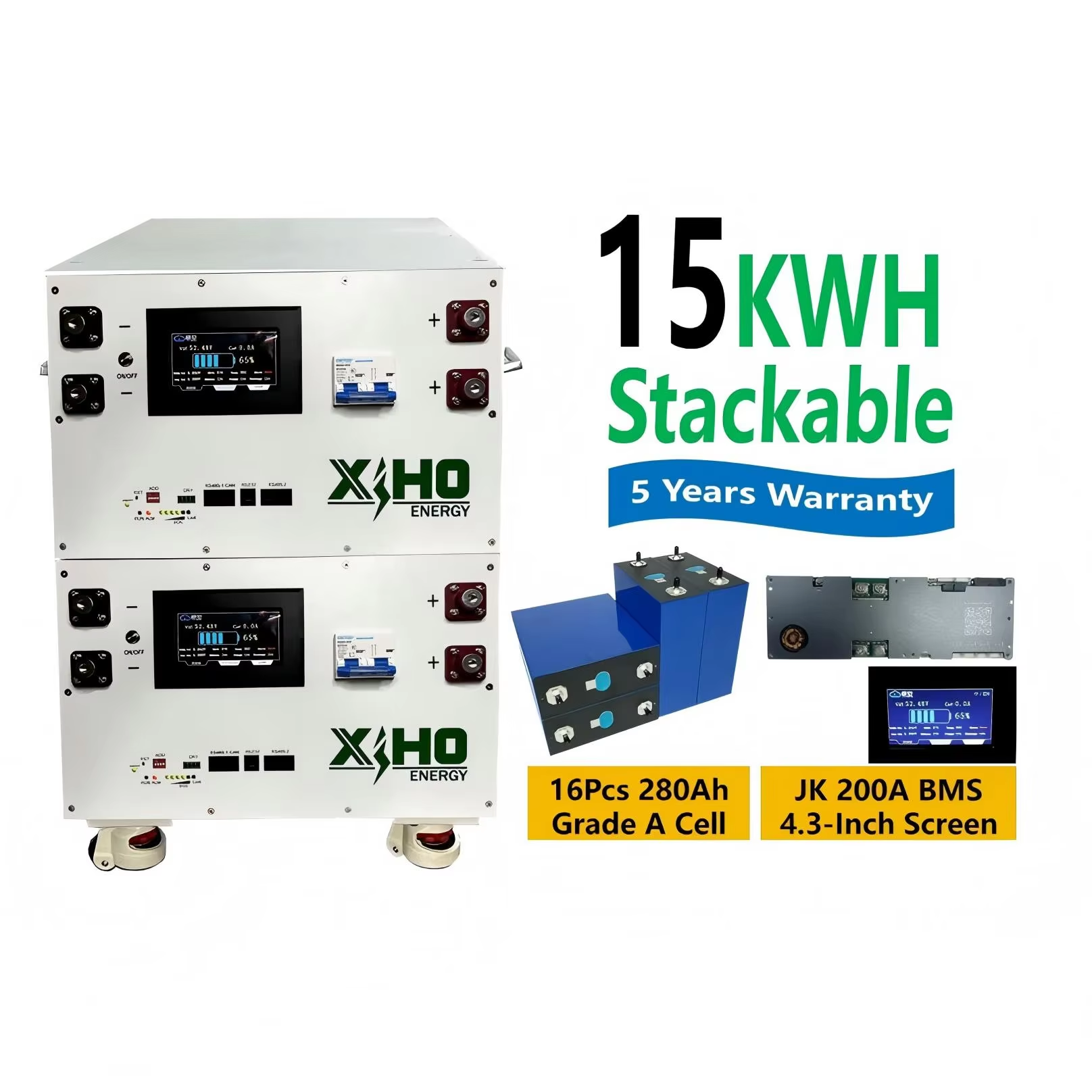 51.2V 280Ah LiFePO4 Energy Storage Battery 15kwh Solar Energy System with EVE 280AH Lifepo4 Grade A cell,Llithium Ion Battery Manufacturers from China