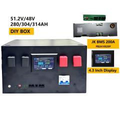 51.2V 280Ah Stackable LiFePO4 Solar Energy Storage Battery Pack 15kwh LFP  Home Energy Storage With Smart BMS LED Display,Llithium Ion Battery Manufacturers from China