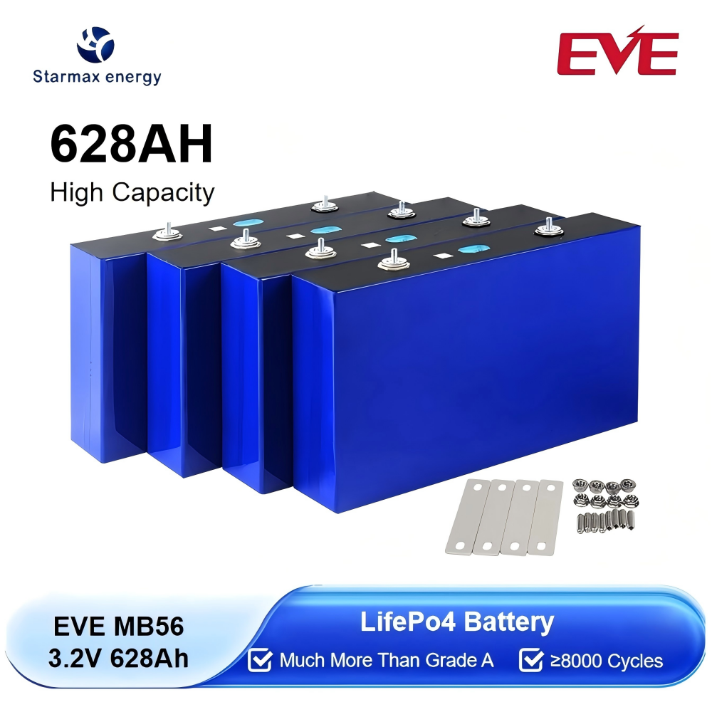 EVE 628Ah 8000 Cycle High Capacity Lifepo4 Batteries 3.2V Lithium Ion Phosphate Battery Cells For Energy Storage,Llithium Ion Battery Manufacturers from China