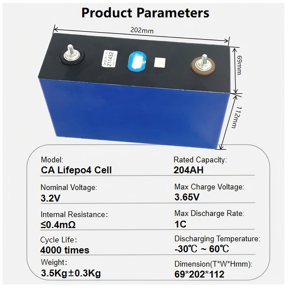 CATL 3.2V 204Ah lifepo4 battery 200ah prismatic lithium battery for solar energy system,Llithium Ion Battery Manufacturers from China