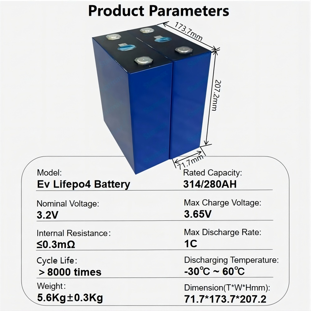 Wholesale EVE 3.2V 280Ah new prismatic Lfp 3.2v battery cell 280ah rechargeable battery for solar energy storage system,Llithium Ion Battery Manufacturers from China