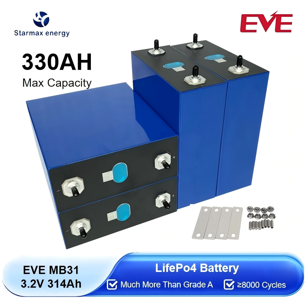 Starmax 8000 Cycle EVE 3.2V 314Ah Lifepo4 Battery Prismatic Cell Lithium Home Solar Energy Storage Battery,Llithium Ion Battery Manufacturers from China