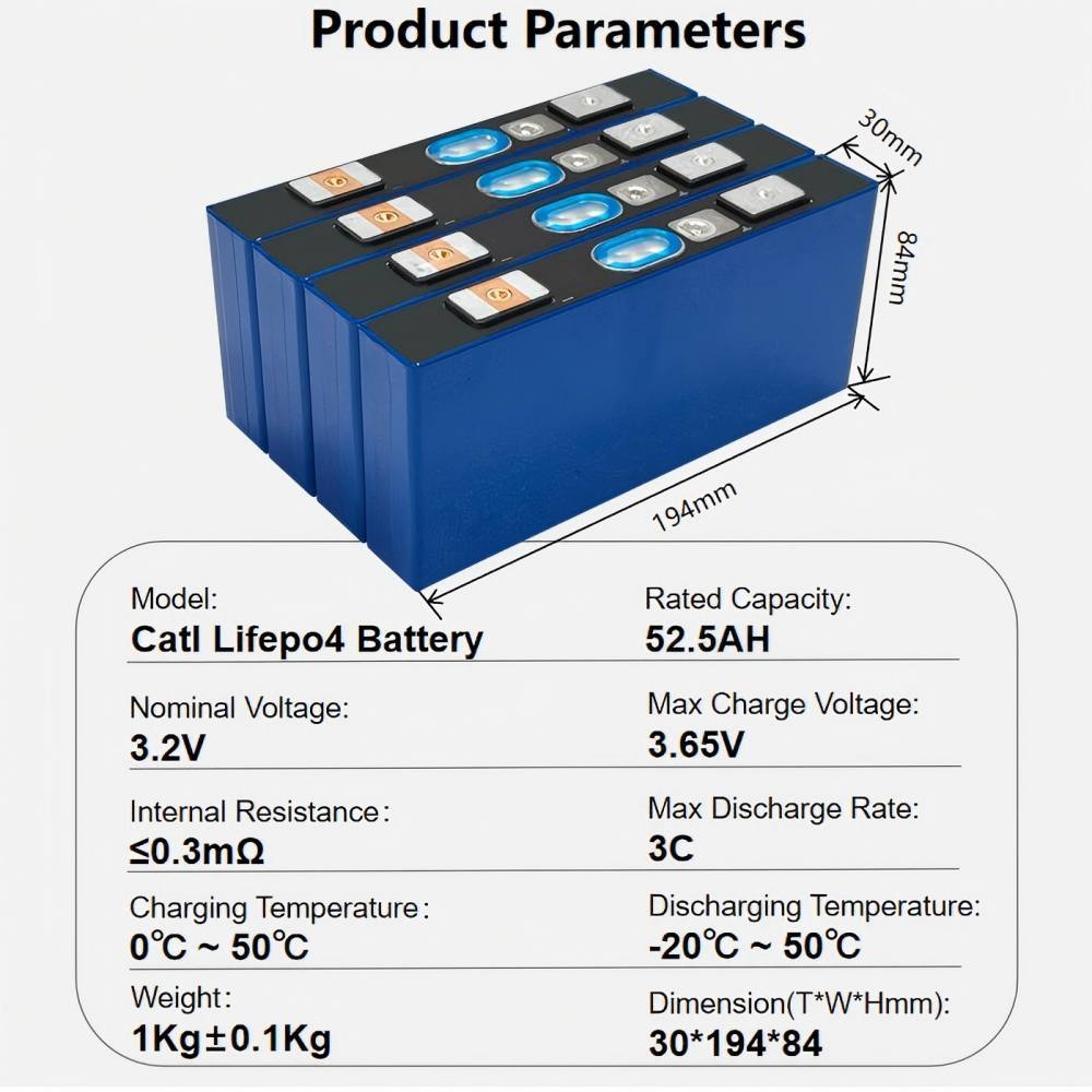 Starmax Catl 3.2V LFP 52.5Ah LifePo4 Battery Cell Custom Lithium Ion Battery Manufacturer For Electric Motorcycle,Llithium Ion Battery Manufacturers from China