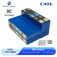 Starmax Grade A  NMC Battery Catl 3.7v 120AH Prismatic Lithium lon Battery Cell for Electric Vehicle Forklift Tricycle,Llithium Ion Battery Manufacturers from China