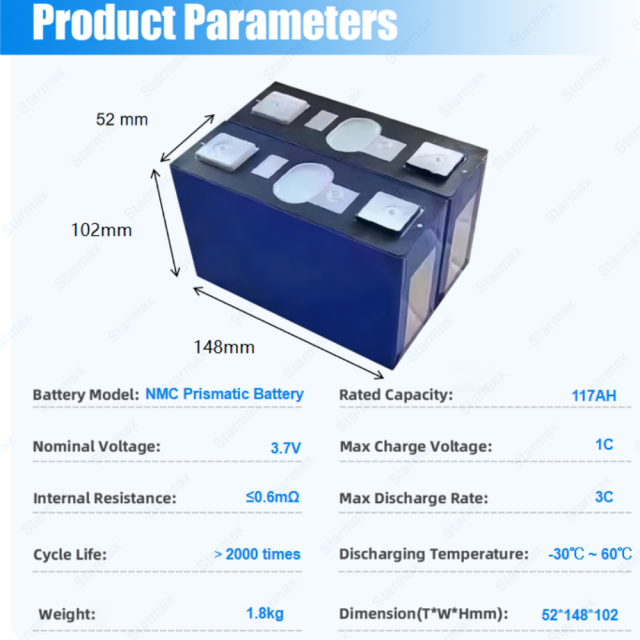 Starmax SVOLT 3.7V 117Ah NMC Prismatic Lithium Ion Battery,Llithium Ion Battery Manufacturers from China