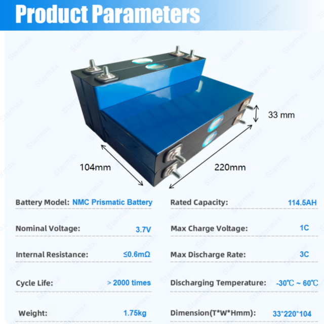 Starmax CATL 3.7V 114.5Ah NMC Prismatic Lithium Ion Battery,Llithium Ion Battery Manufacturers from China