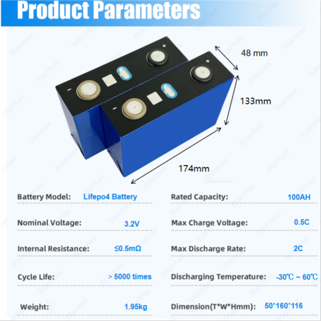 Starmax CATL 100Ah  Lithium  Ion Battery 3.2V Lifepo4 Prismatic Cell,Llithium Ion Battery Manufacturers from China