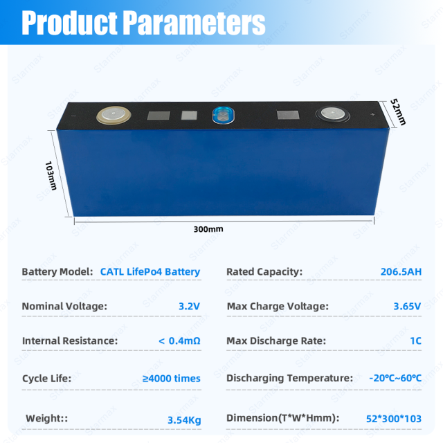 Starmax Catl 190AH 206.5Ah Lithium  Ion Battery 3.2V Lifepo4 Prismatic Cell,Llithium Ion Battery Manufacturers from China