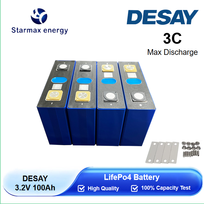 Starmax DESAY 100Ah DLP50160118-100Ah Lithium  Ion Battery 3.2V Lifepo4 Prismatic Cell,Llithium Ion Battery Manufacturers from China
