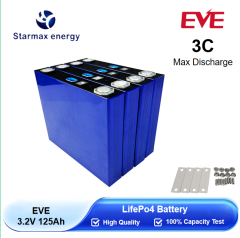 Starmax EVE 125Ah LF125 Lithium  Ion Battery 3.2V Lifepo4 Prismatic Cell,Llithium Ion Battery Manufacturers from China