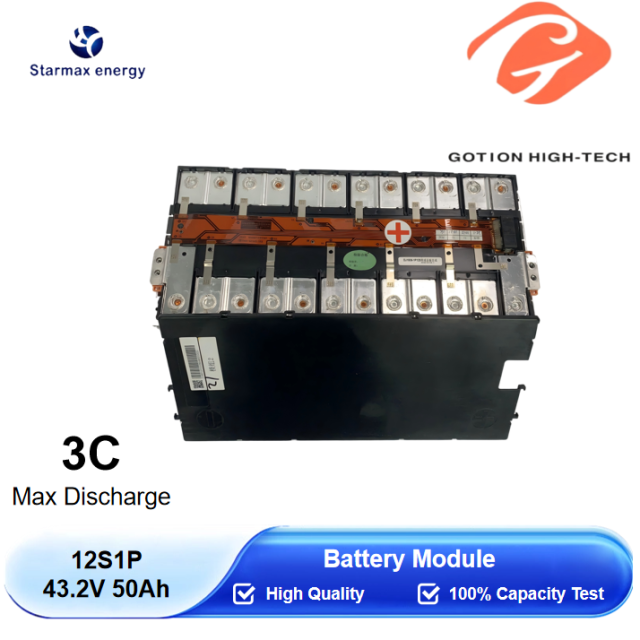 Starmax GOTION 43.2V 12S1P 50Ah Nmc Battery Module 3.7V 12Pcs Rechargeable Prismatic Cells Lithium Ion Batteries,Llithium Ion Battery Manufacturers from China