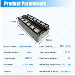 Starmax BYD 44.4V 12S1P 50Ah Nmc Battery Module 3.7V 12Pcs Rechargeable Prismatic Cells Lithium Ion Batteries,Llithium Ion Battery Manufacturers from China