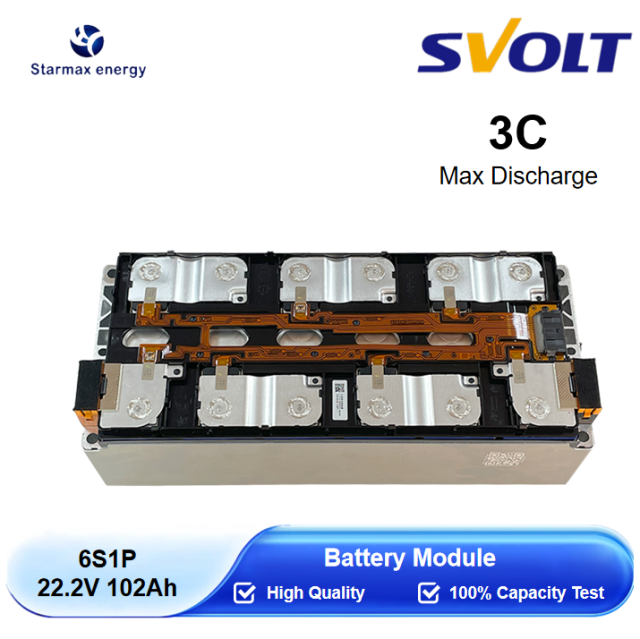 Starmax SVOLT 22.2V 6S1P 102Ah Nmc Battery Module 3.7V 6Pcs Rechargeable Prismatic Cells Lithium Ion Batteries,Llithium Ion Battery Manufacturers from China
