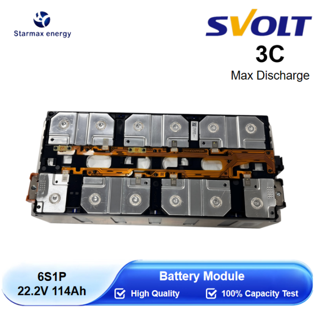 Starmax SVOLT 22.2V 6S1P 114Ah Nmc Battery Module 3.7V 6Pcs Rechargeable Prismatic Cells Lithium Ion Batteries,Llithium Ion Battery Manufacturers from China