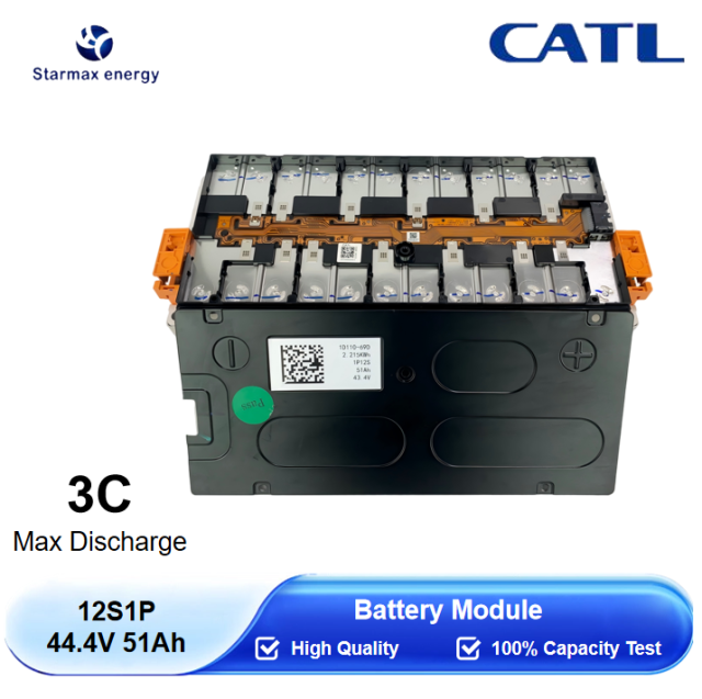 Starmax CATL 44.4V 12S1P 51Ah Nmc Battery Module 3.7V 12Pcs Rechargeable Prismatic Cells Lithium Ion Batteries,Llithium Ion Battery Manufacturers from China