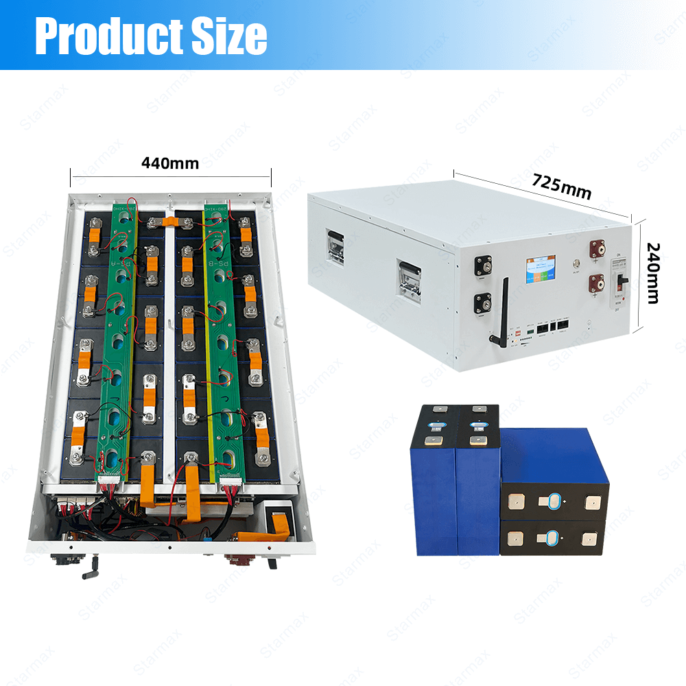 Starmax V2 Factory Direct 51.2V 48V 16S1P 314Ah 280Ah Lifepo4 Battery DIY Kits Metal Box With PACE BMS,Llithium Ion Battery Manufacturers from China