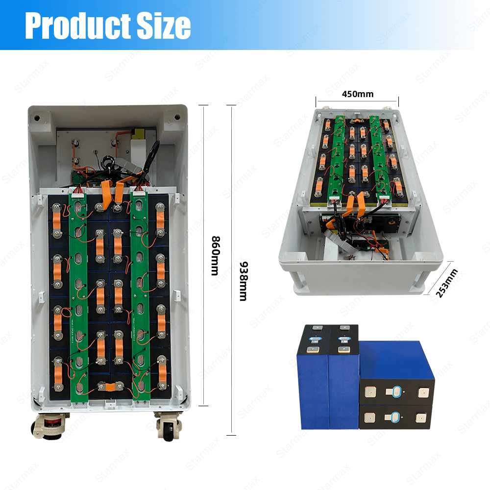 Starmax New Design V2 51.2V 48V 16S1P 314Ah 280Ah Lifepo4 Battery  Pack With JK BMS,Llithium Ion Battery Manufacturers from China