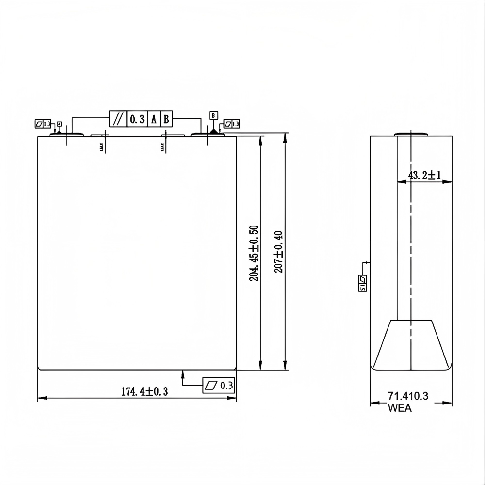 Starmax CALB 280Ah Lithium  Ion Battery 3.2V Lifepo4 Prismatic Cell,Llithium Ion Battery Manufacturers from China
