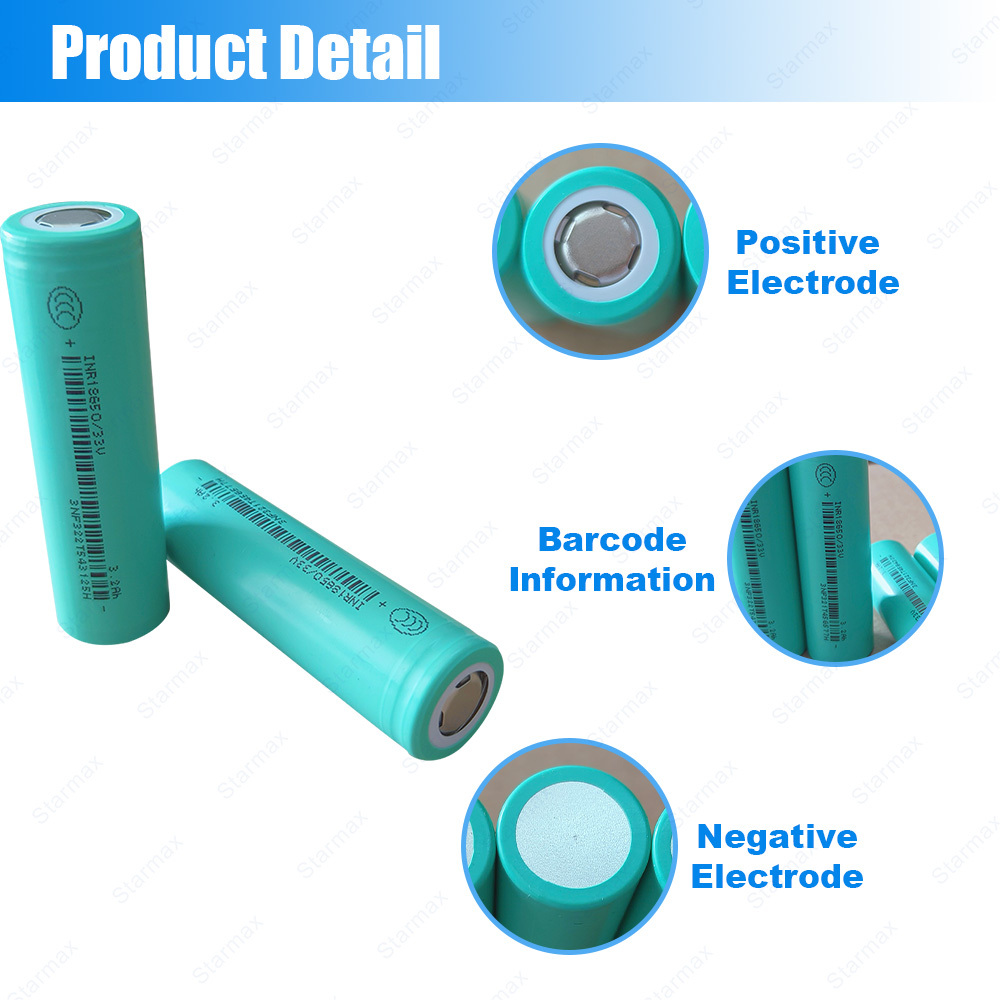 Starmax EVE 3.6V 3.2Ah ICR18650/33V NMC Cylindrical Battery,Llithium Ion Battery Manufacturers from China